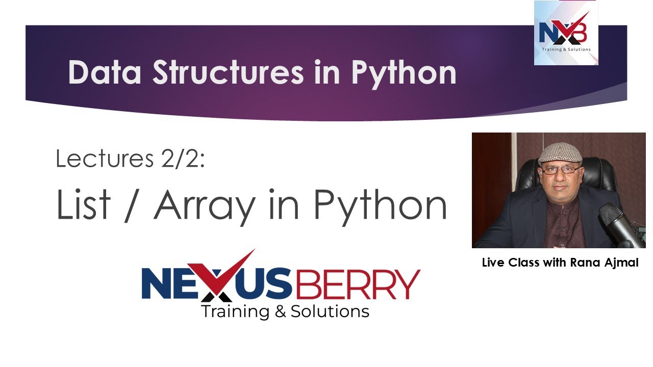 Python Lists Advanced | List Operations & Methods – Live Lecture