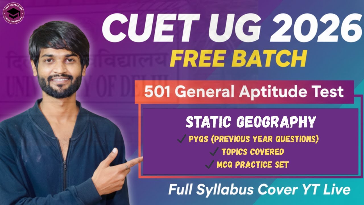 CUET GAT 2026 Preparation | Free Live Crash Course