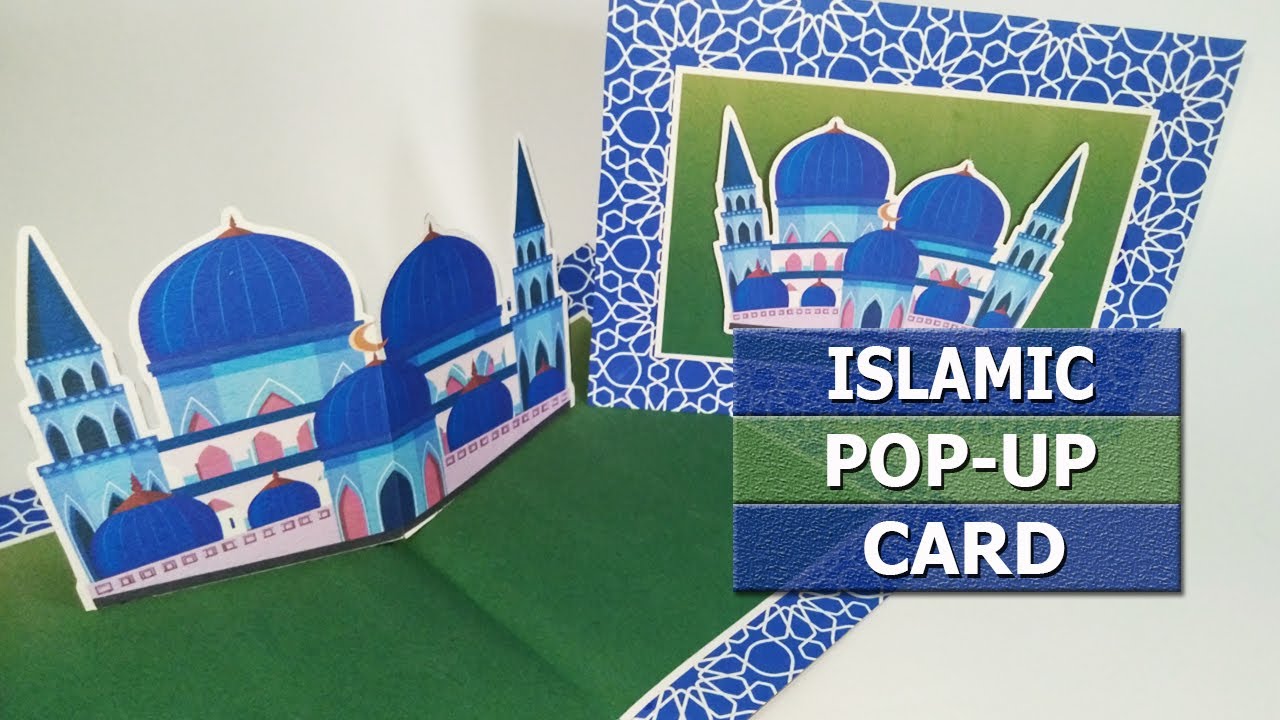 Islamic Pop Up Card #7 / DIY Eid Mubarak Card / DIY Pop Up Mosque Card