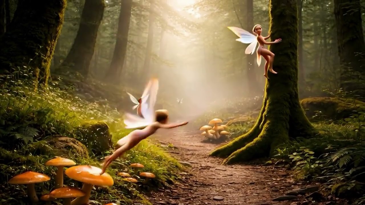 FOREST FARIES 🌿 Lullaby Ambience 🌿Soft Rain & Calming Melodies Peaceful Visual Fairytale
