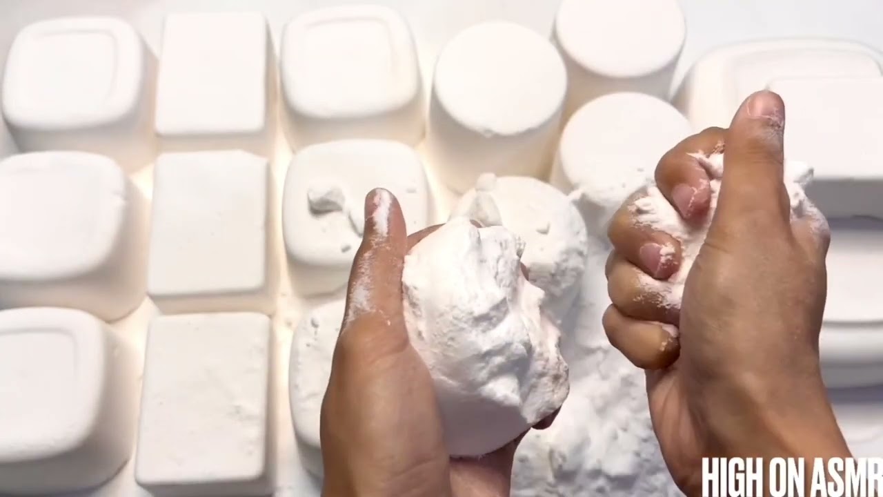 Popping Baking Soda Blocks ASMR 🤍 | Clean Breaks & Crunchy Sounds 🤍😭🫠 #bakingsodaasmr 