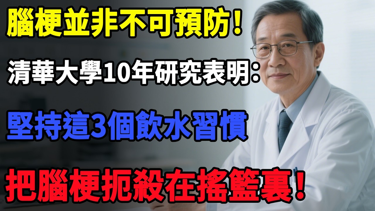 腦梗並非不可預防！清華大學10年研究表明：堅持這3個飲水習慣，把腦梗扼殺在搖籃裏！#華人養生#銀髮族健康#中老年健康管理#健康飲食#高齡飲食指南#慢性病管理#退休養生#高齡健康