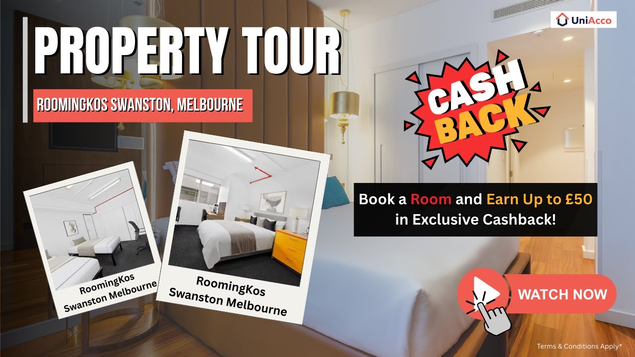 Property Tour RoomingKos Swanston Melbourne | Student Accommodation in Melbourne | UniAcco