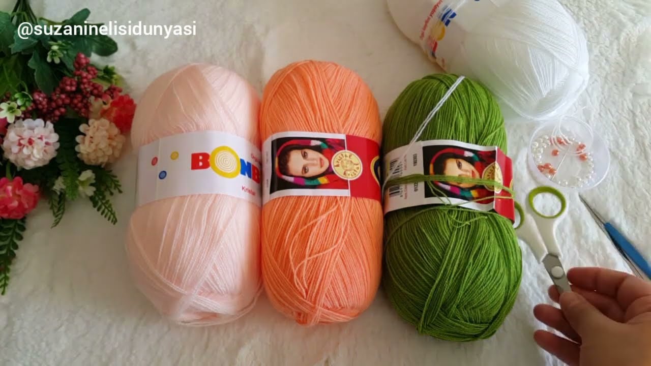 ✅️🍀Harika Bir Tasarım ✅️🍀Bahar Dalı Kare Lif Modeli ✅️🍀crochet soap cloth