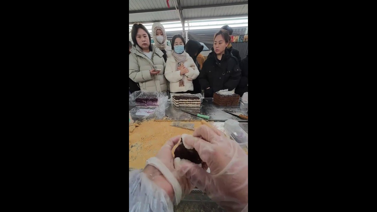 Street Food POV | Real-Time Pastry Sales & Customer Interaction | Ambient Sounds Only