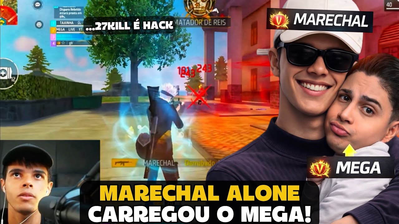 MARECHAL CARREGOU O MEGA E FEZ 27 KILL NA RANK! FREE FIRE - MARECHAL HIGHLIGHTS