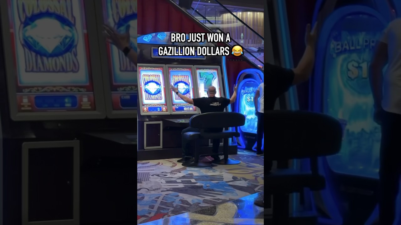 BRO JUST WON A GAZILLION DOLLARS! #casino #slots #jackpot