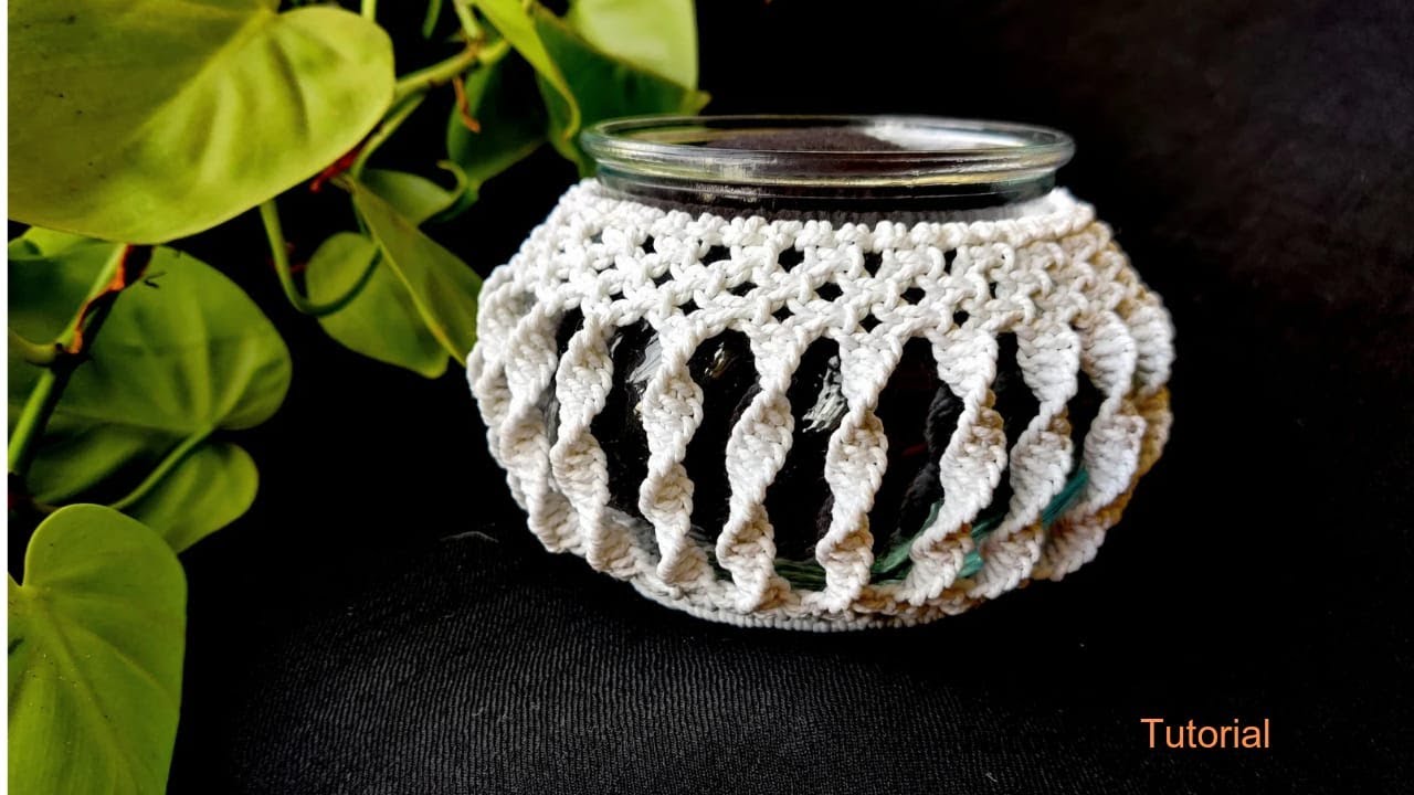 DIY Macrame Tea Light Holder | Step by Step Tutorial | Easy to Make | Macrame Jar