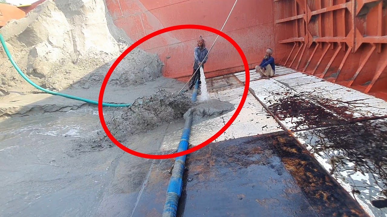 Unloading sand form ship barge unloading video unload sand from big barge ship 480 (15 April 2026)