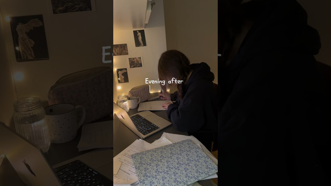 Evening study session 🤍📖 