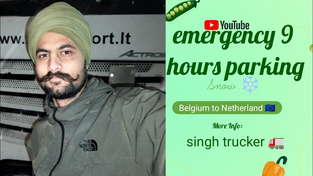 Belgium to Netherland emergency parking and snow fall #viral #automobile #india #punjab #dubai#qatar