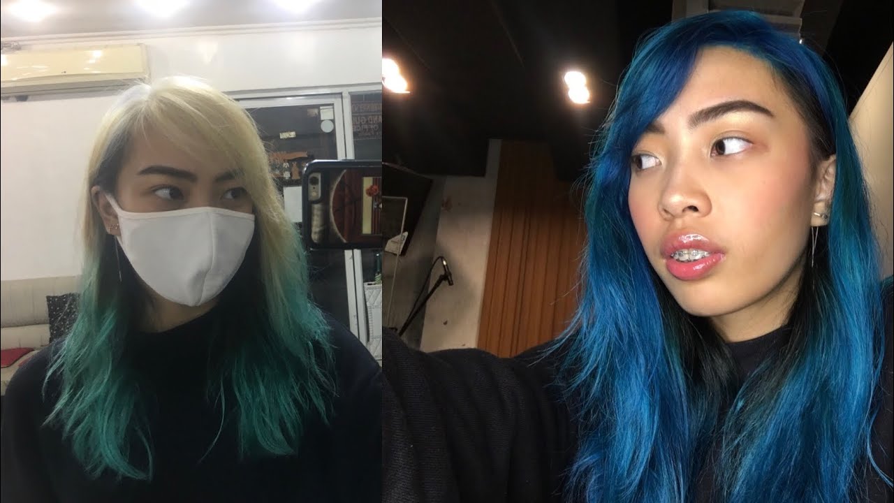 DIY Dyeing my hair blue using Arctic Fox Poseidon and Aquamarine