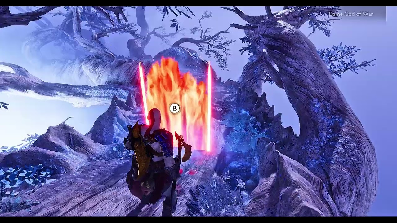 God of War Ragnarök NG+ cheats, visión amplia 61, la prisión dañada Tyr