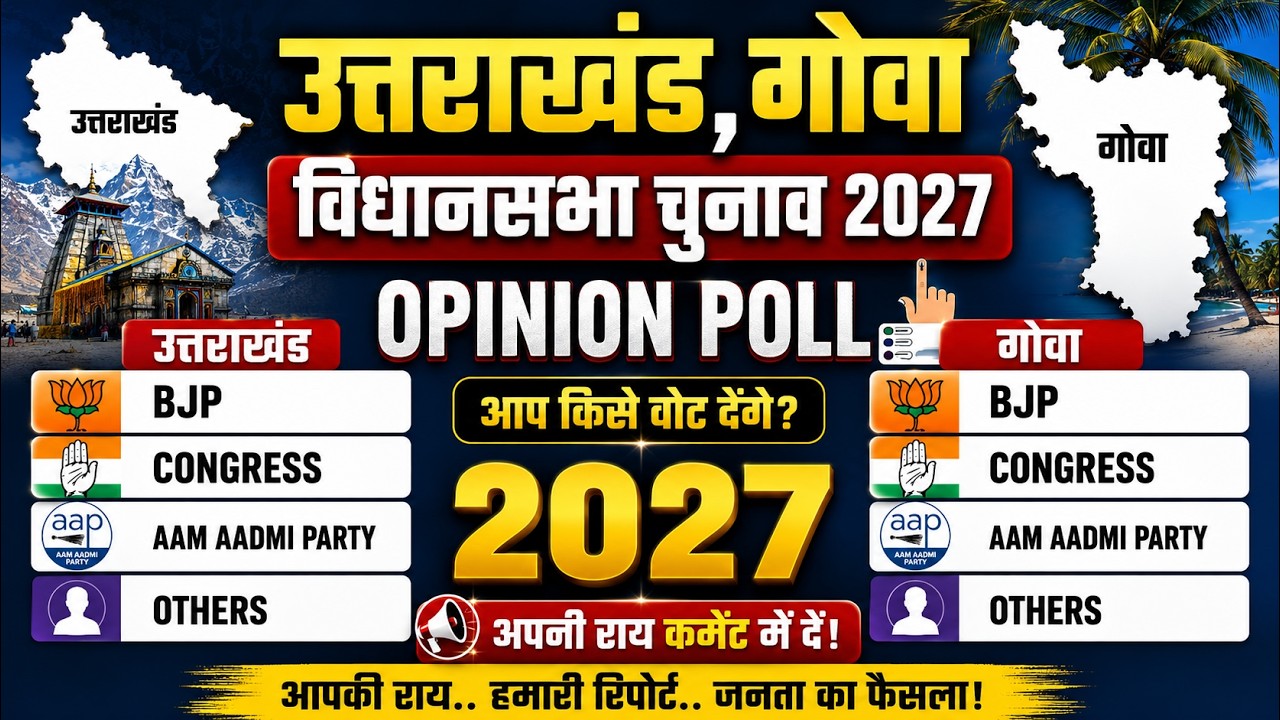 Uttarakhand, Goa Election 2027 Opinion Poll Live🔥 | BJP vs Congress | Who will win ?