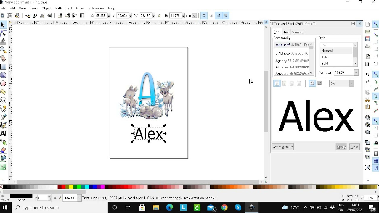 Inkscape for Sawgrass