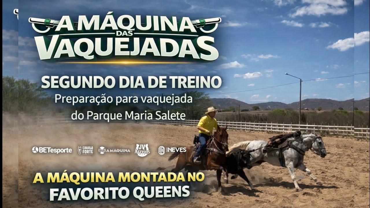 2º DIA DE TREINO PARA VAQUEJADA DO PARQUE MARIA SALETE - A MÁQUINA X FAVORITO QUEENS CAVALO DE BOI