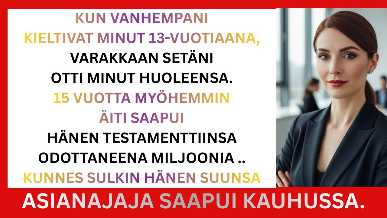 Vanhempani hylkäsivät minut 13vuotiaana tietämättä, että 15 vuotta myöhemmin he kerjäisivät ovellani
