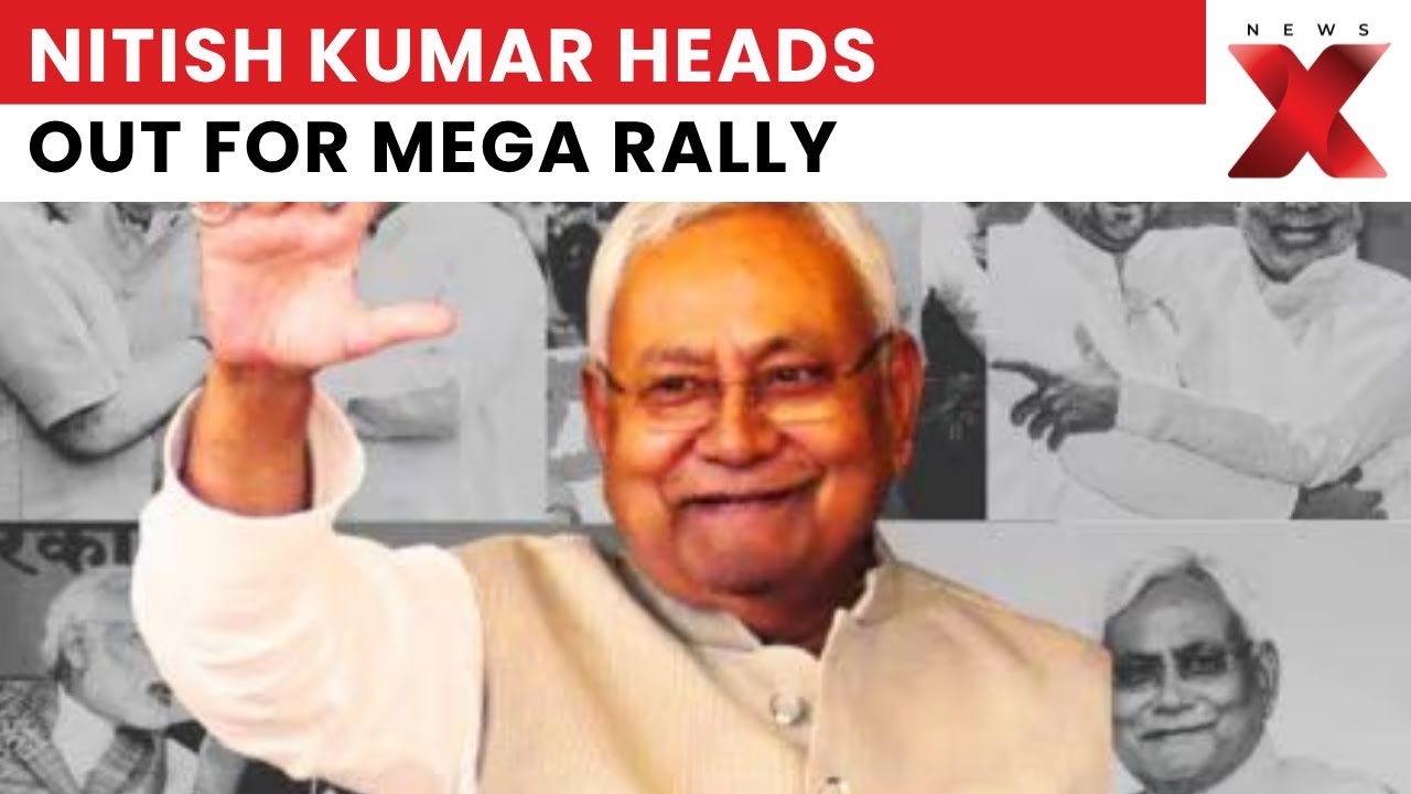 Bihar Elections: CM Nitish Kumar Leaves Residence to Address Mega Campaign Rally