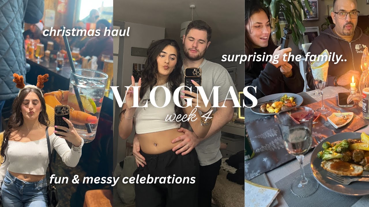 VLOGMAS WEEK 4🎅🏻festive celebrations, giving gifts, messy nights, huge haul...♡