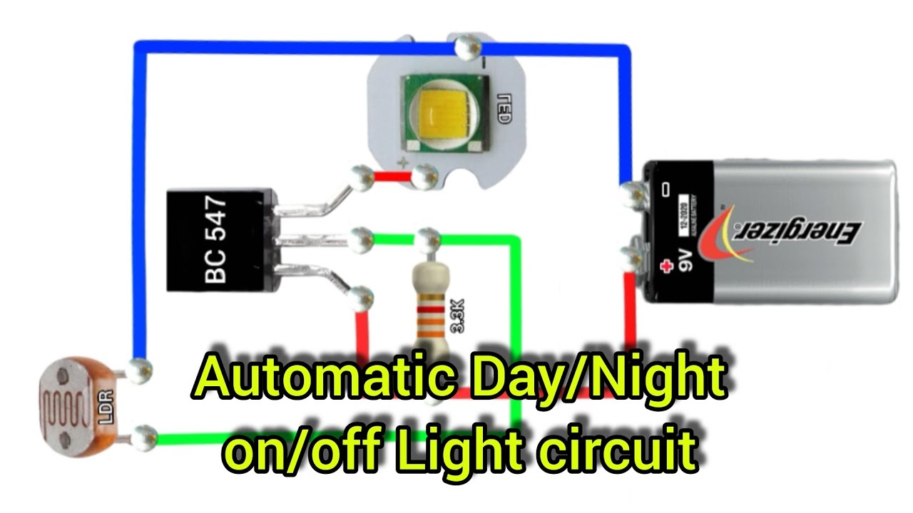 Automatic Day/Night on/off Light circuit diagram 