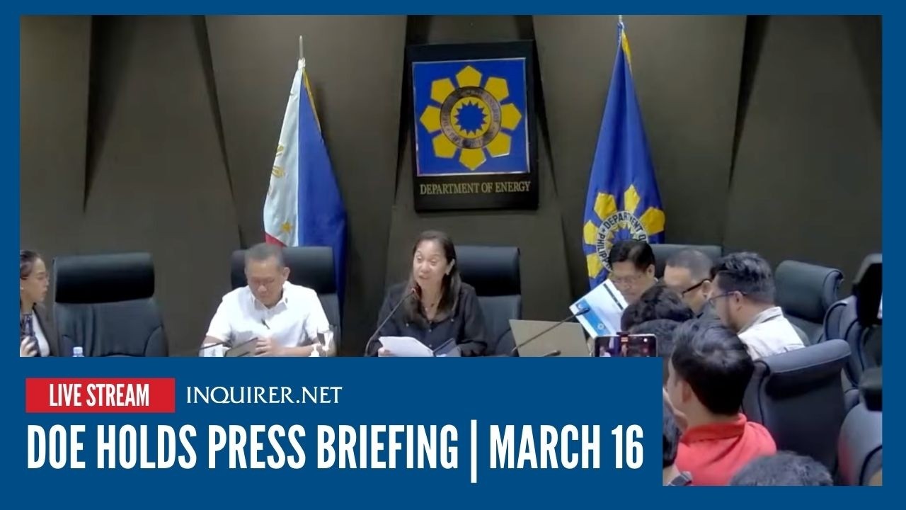 LIVE: DOE holds press briefing | March 16