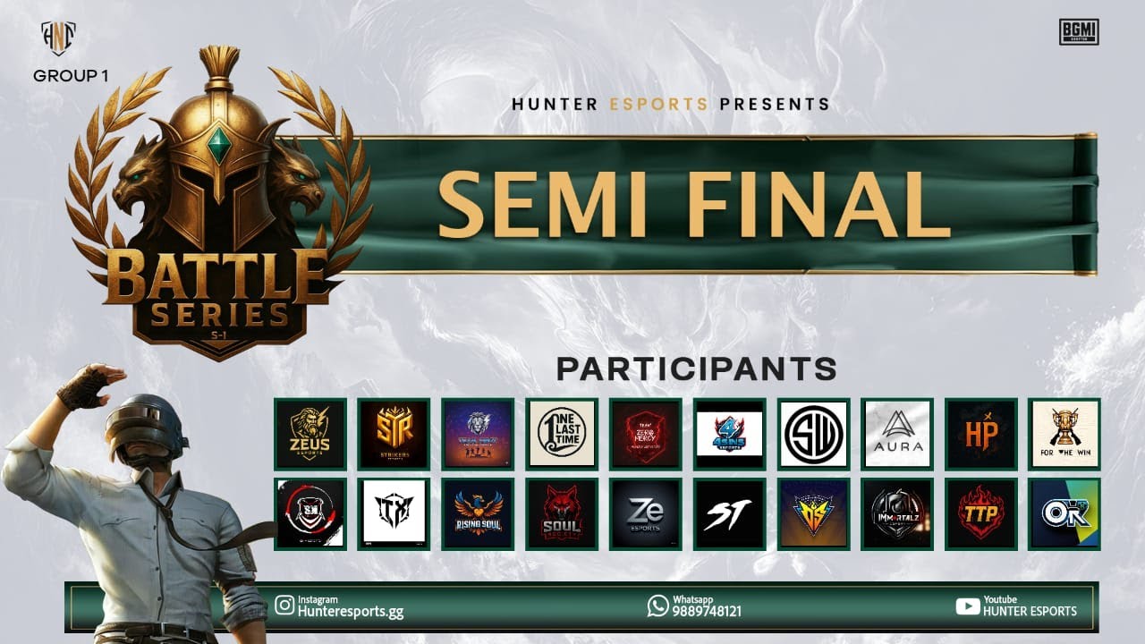 [5,000INR PRIZEPOOL]BATTLE SERIES S-1 ||SEMI FINAL G-2 || ORGANISED & MANAGED BY HUNTER ESPORTS.💖