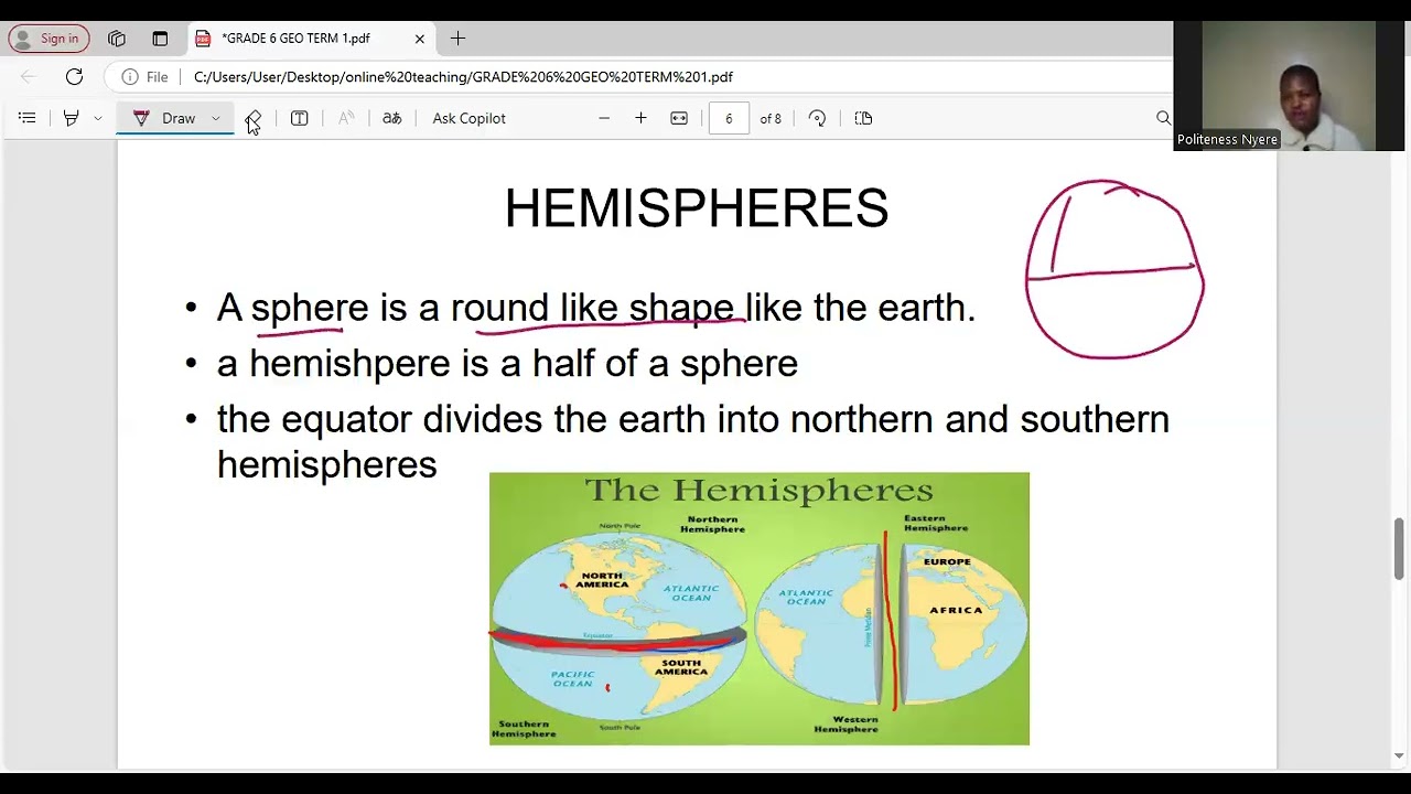 grade 6 geography term 1 Maps and globes