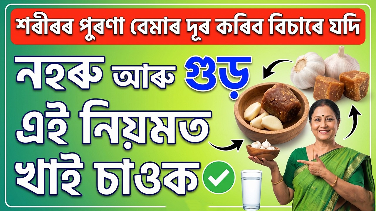 নহৰু আৰু গুড়ৰ গোপন স্বাস্থ্য শক্তি | Garlic Jaggery SECRET | Assamese Health Tips