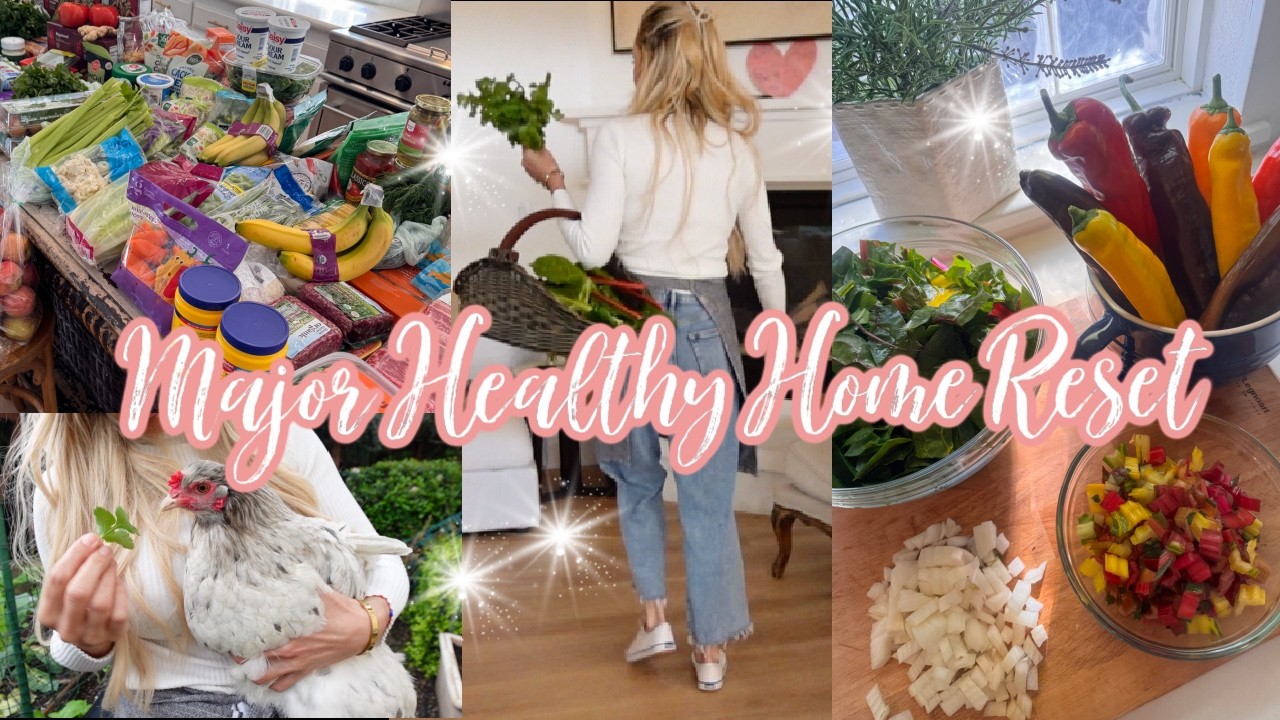🫛  BIG HEALTHY HOME HAUL AND RESET 👩‍🌾  WINTER GARDEN HARVEST, FOOD PREP, RESTOCK, AND MORE!