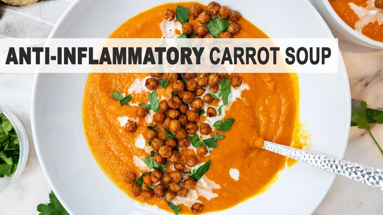 CARROT GINGER BLENDER SOUP | gut health and anti-inflammatory recipes