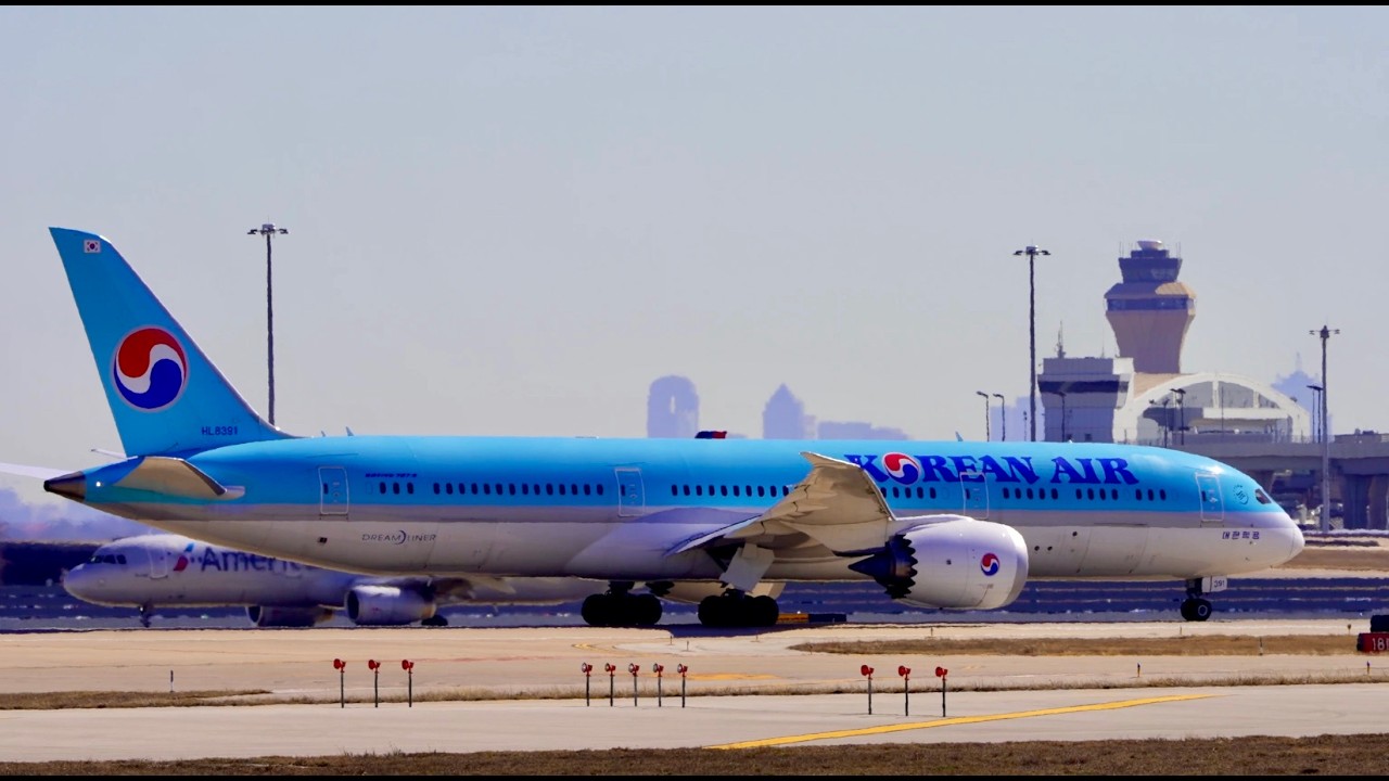 4K Windy Afternoon Plane Spotting at DFW Airport