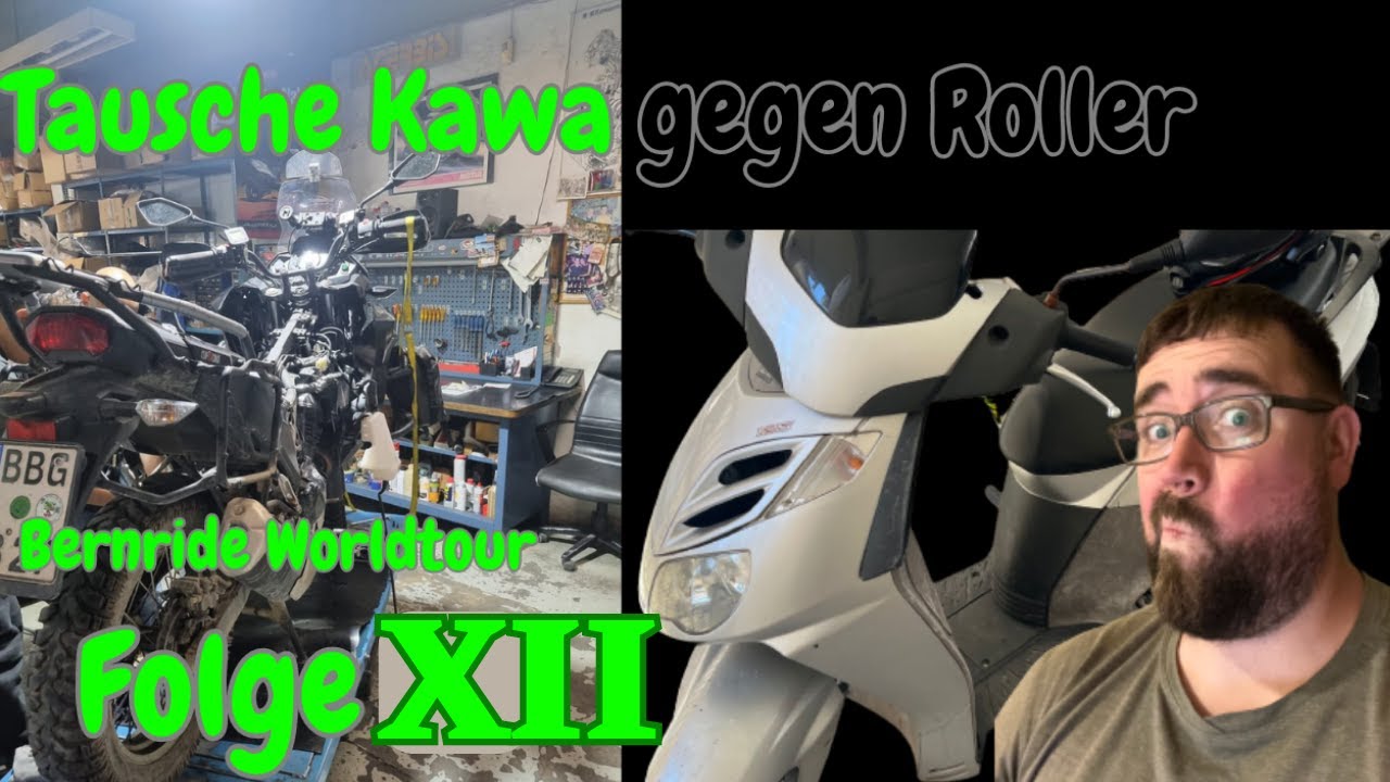 Tausche Kawa gegen (Leih)Roller, Service, Scooterspass  und Ungeziefer  - Motorradweltreise 