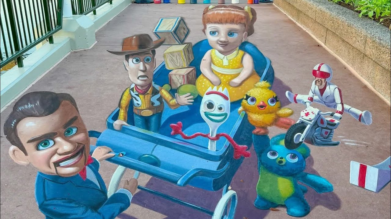 Creating Toy Story 4 Street Art & Other Disney art at Epcot International Festival of the Arts 2026