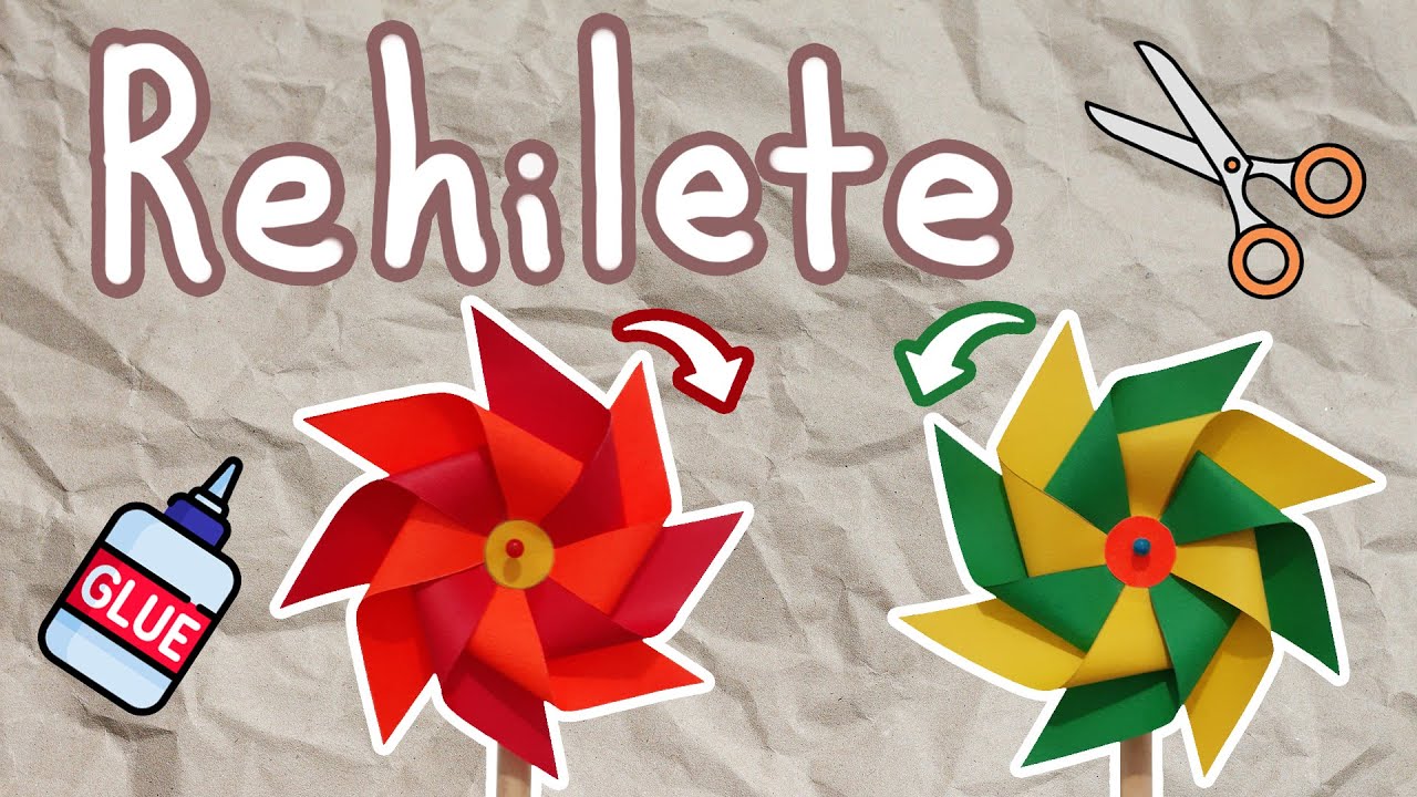 Cómo hacer un Rehilete/Molinillo de papel - DIY