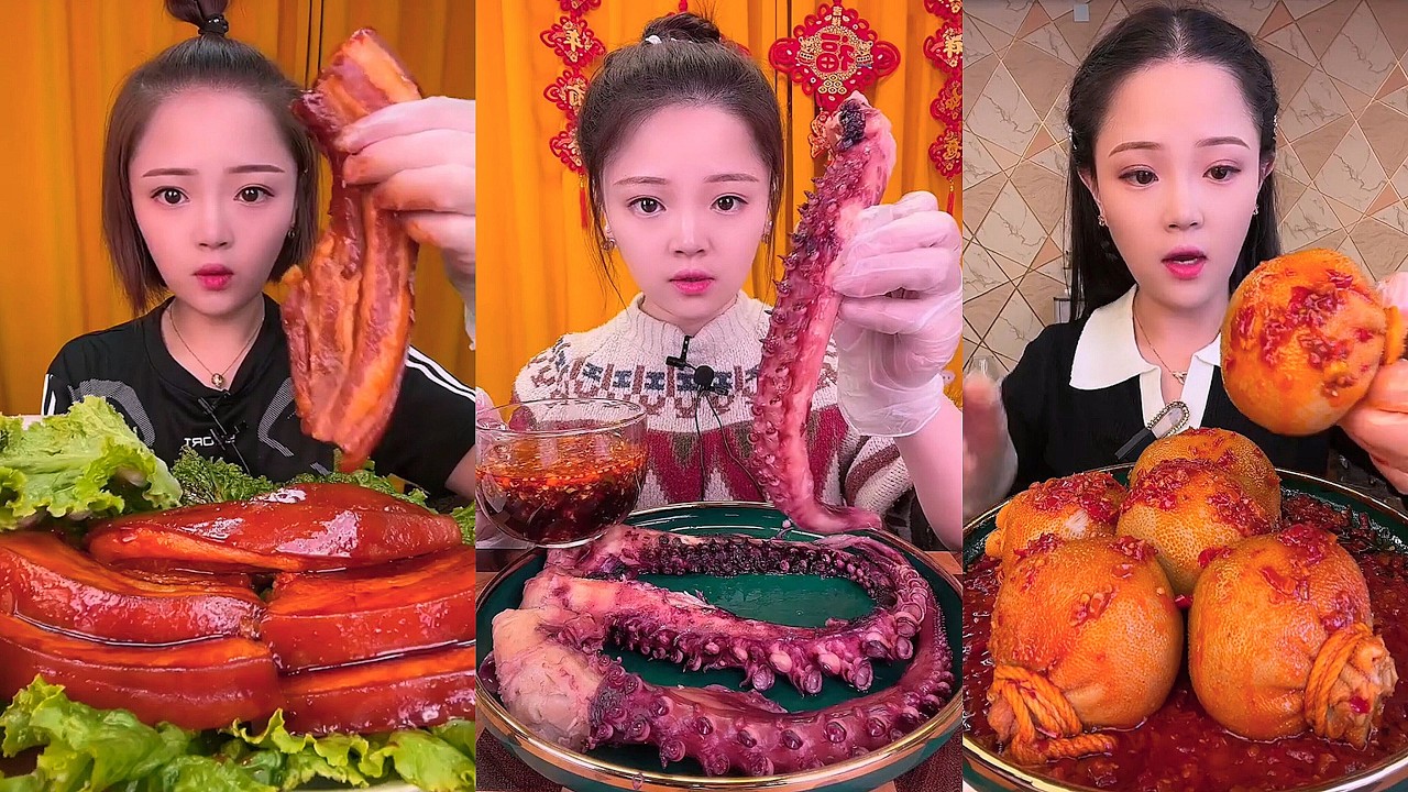 Real Mukbang :) spicy Pork Bellly Soothing Sounds While Enjoying Delicious 먹방 모음이 팅쇼 리얼 사운드 #1720