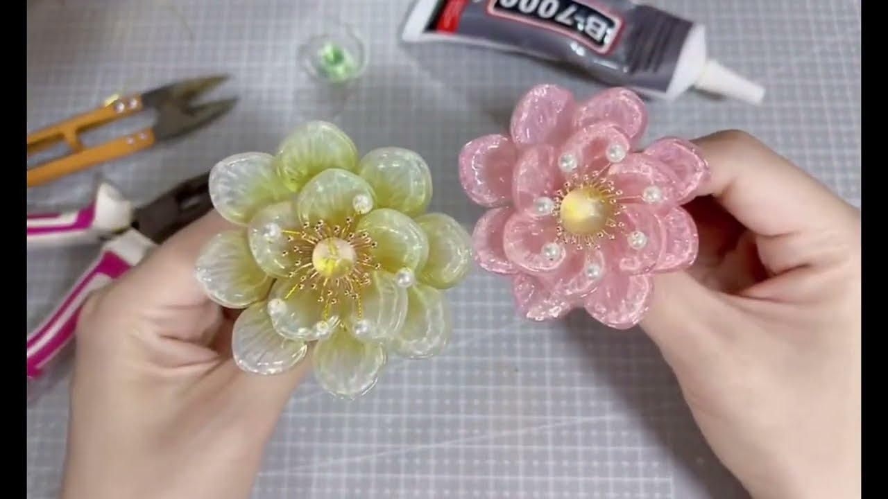 DIY Flower Hairpin丨Glazed Camellia Tutorial丨琉璃山茶花髮簪製作教程