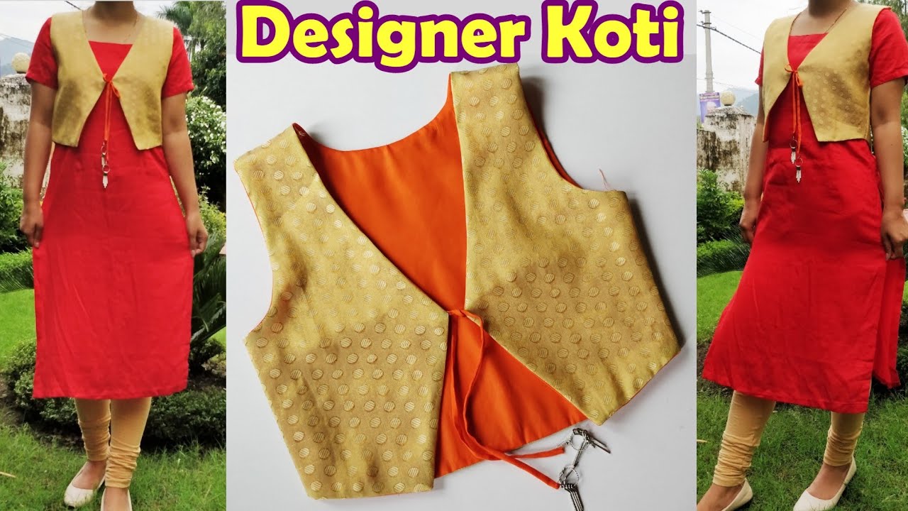 Designer Koti/Jacket Cutting and Stitching | English Subtitles | Stitch By Stitch
