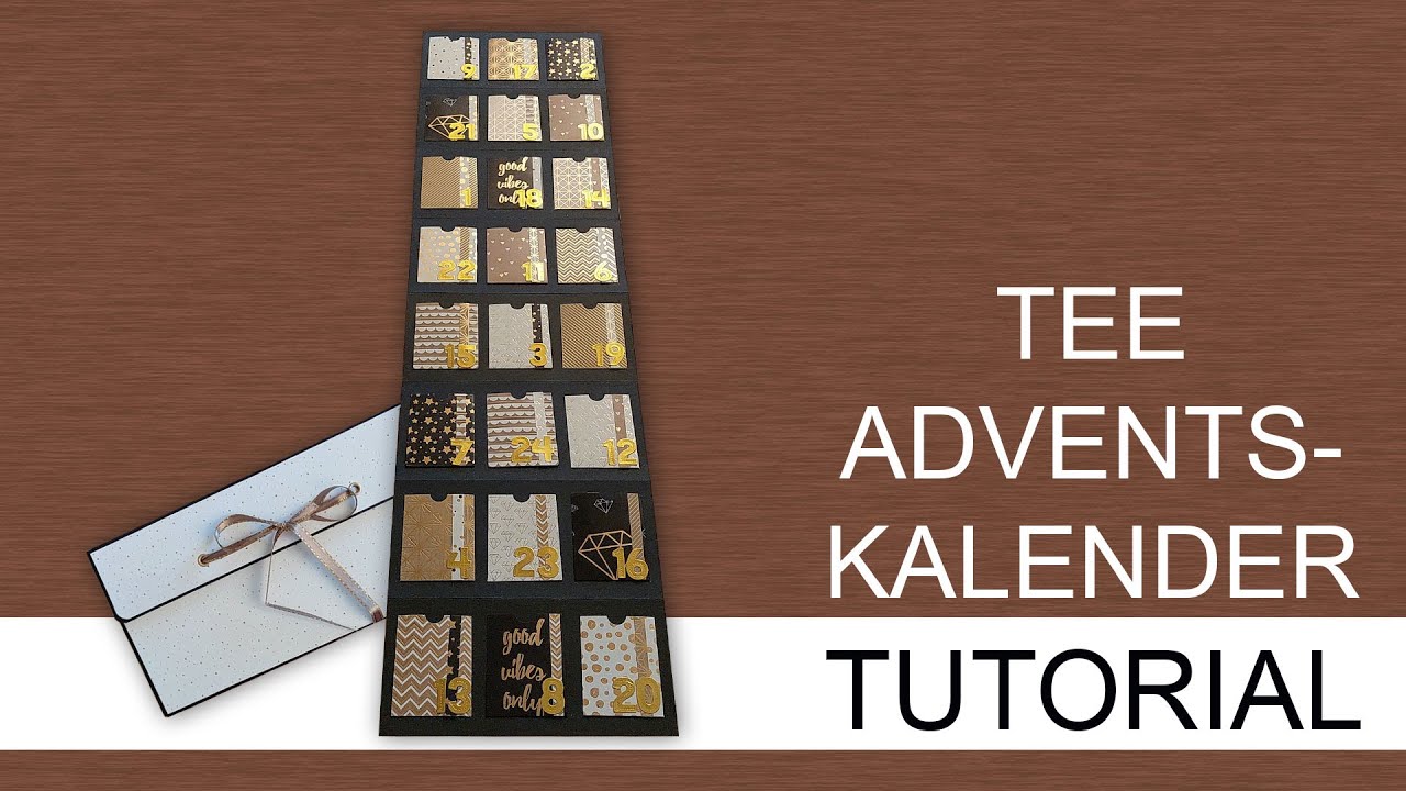 Tutorial: Faltbarer Tee-Adventskalender ☕️🫖  zum an die Wand hängen 🔨 | Carmens bunte Bastelwelt