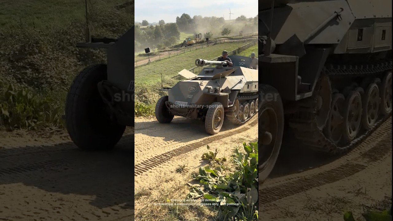 Sun, dust and steel - half-track replica in motion