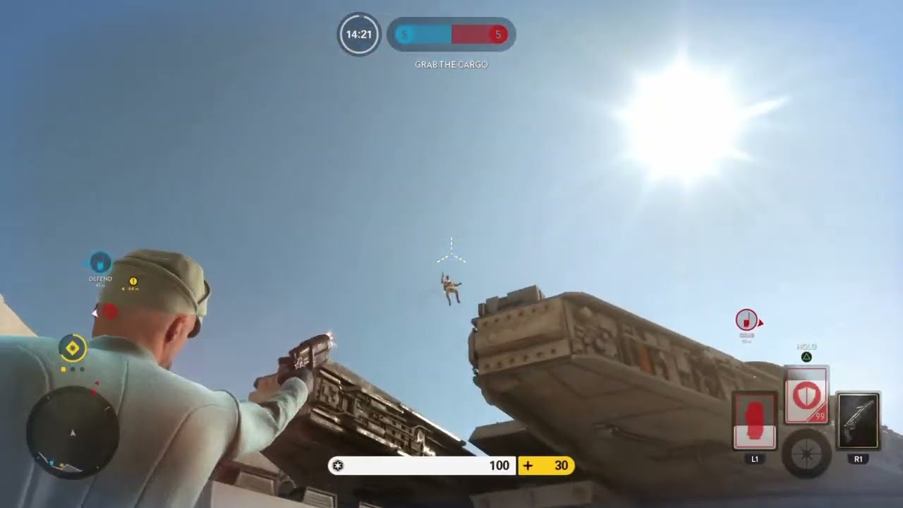 Star Wars Battlefront 1- Bryar Pistol Cargo Match | Team Would've Lost Without Me