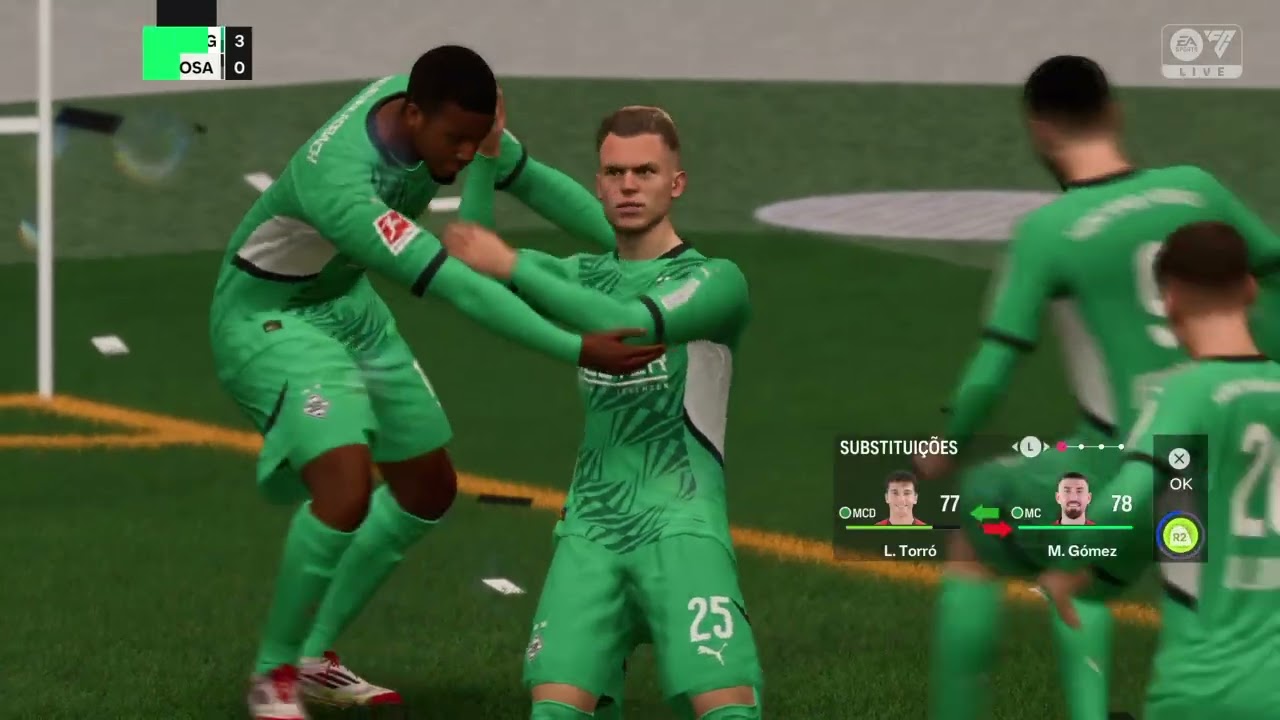 X1 no EA FC 25 - Borussia Mönchengladbach x Osasuna