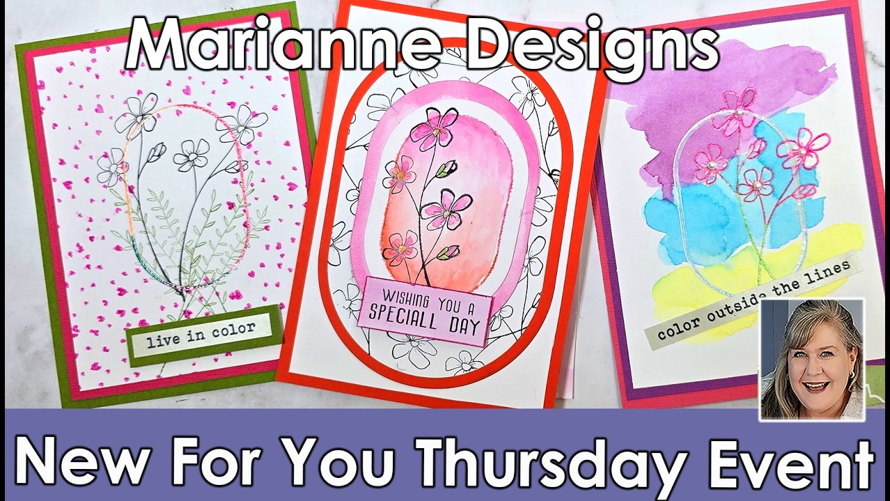 Marianne Designs featured in New for You Thursday Event. We make a cute card. 3 Value Priced Bundles