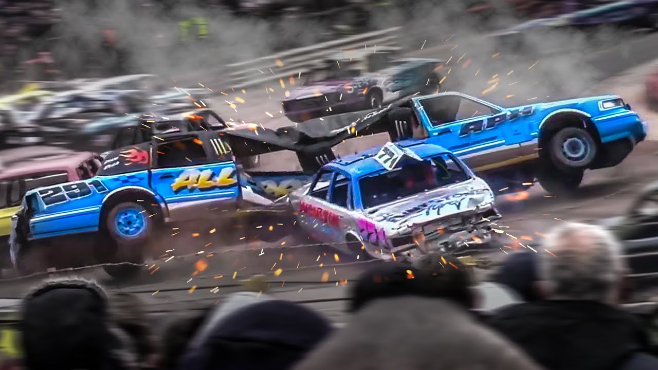 BIGGEST LIMO & HEARSE CRASHES - Banger Racing