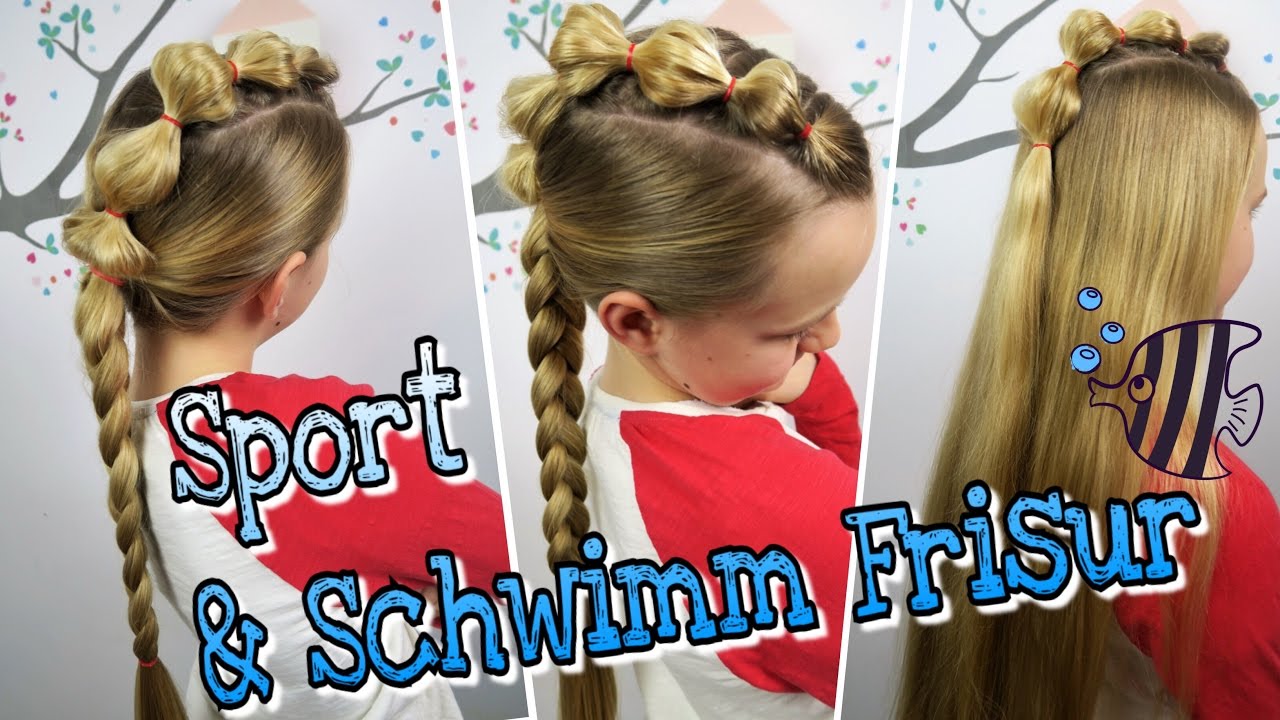 Sport&Schwimm&Gymnastik&Workout Frisur coole Mädchen Zöpfe&Frisuren Tutorial