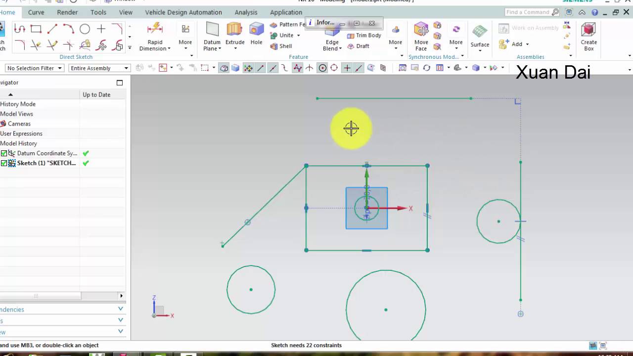 nx cad training tutorials how to use geometric constraints in sketching