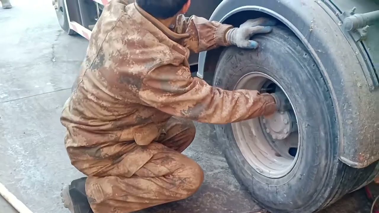 Tire Repairing Huge Truck | #industrial #truck #tires #tire