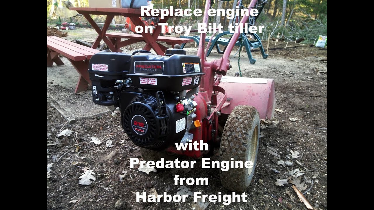 Predator Engine from Harbor Freight on Troy Bilt Tiller