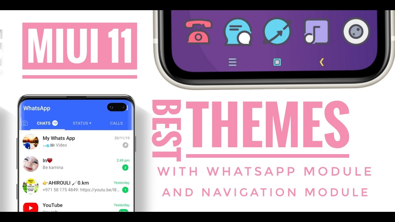 best miui 11 whatsapp change themes and navigattion bar themes part 1