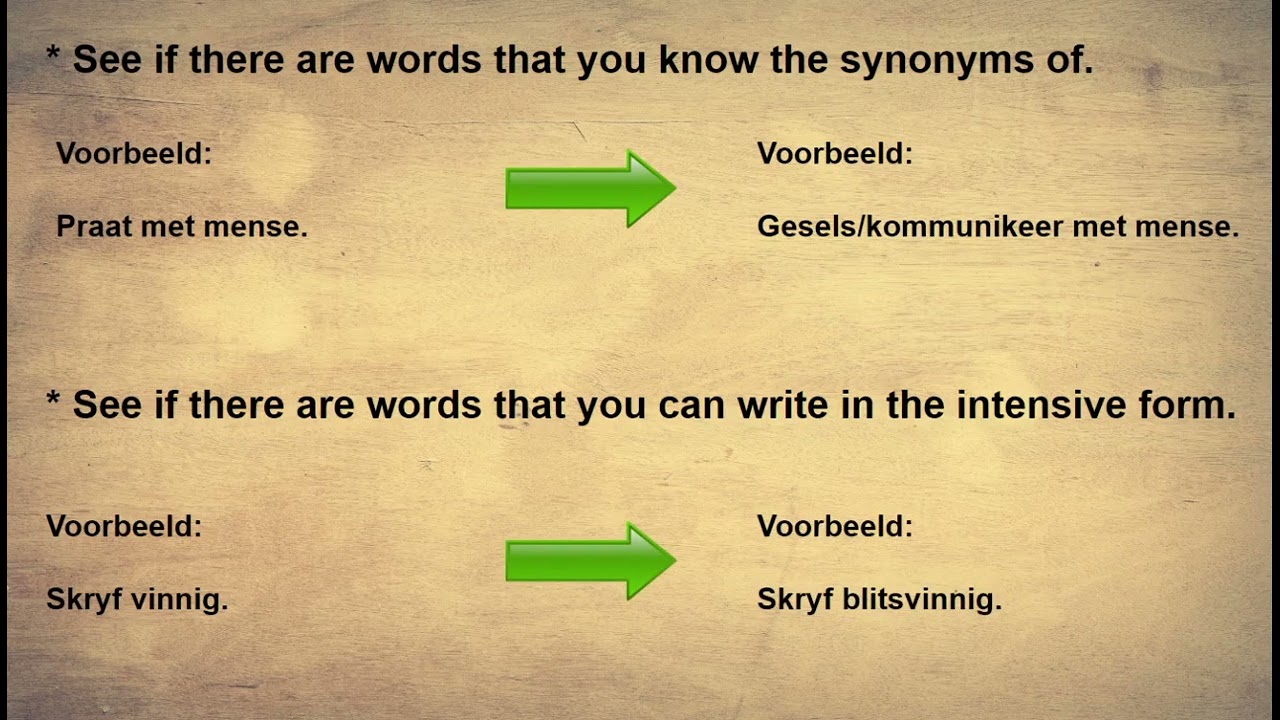 Opsomming - How to improve your summary skills AFR FAL