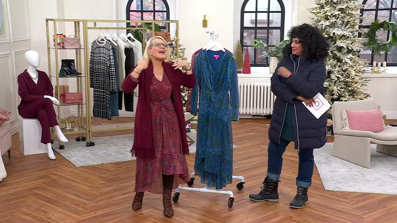 Isaac Mizrahi Live! Always Isaac Foil Printed Mesh Dress on QVC